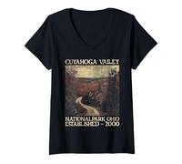 Mujer Cuyahoga Valley National Park | Ohio Camiseta Cuello V
