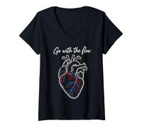 Mujer CVICU Cardiac Nurse Anatomy Cardiology Cardiologist Heart Camiseta Cuello V