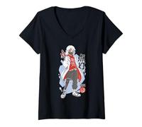 Mujer Cyberpunk Samurai Anime Techwear Mecha Cyber Ninja Estética Camiseta Cuello V