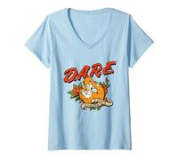 Mujer D.A.R.E. 2 Cool 4 Drugs Old School Tattoo Daren The Lion PSA Camiseta Cuello V