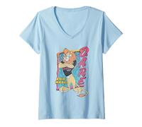 Mujer D.A.R.E. Program 90's Style Daren The Lion Role Model PSA Camiseta Cuello V