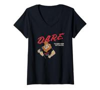 Mujer D.A.R.E. Program Keep Kids Off Drugs Daren The Lion PSA Camiseta Cuello V