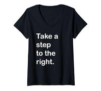 Mujer Da un Paso hacia la Derecha Camiseta Cuello V