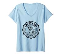 Mujer Dachshund Lover Piernas Cortas Gran Actitud Divertido Perro Doxie Camiseta Cuello V