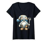 Mujer Dad Handyman GNOME Daddy Graphic For Men with Craftsman Tool Camiseta Cuello V