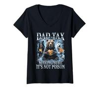 Mujer Dad Tax Asegurándose de Que no Sea Veneno Día del Padre Camiseta Cuello V