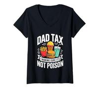 Mujer Dad Tax Making Sure It's Not Poison Men Funny Father's Day Camiseta Cuello V