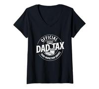 Mujer Dad Tax Servicio Oficial de Inspección de Alimentos - Padre Humor Camiseta Cuello V