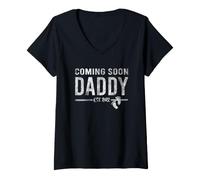 Mujer Daddy Coming Soon Daddy 2022 for The Best papá Camiseta Cuello V