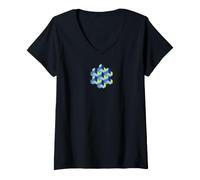 Mujer Dados matemáticas 3D Magia Nerd ilusión Camiseta Cuello V