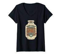 Mujer Dad'S Gas Silent But Dadly Funny Día del Padre Pedos Papá Camiseta Cuello V