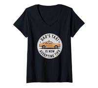 Mujer Dad'S Taxi Is Now Accepting Tips Camiseta Cuello V