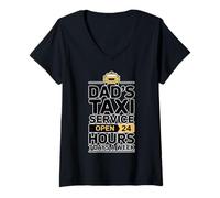 Mujer Dad'S Taxi Service Open 24 Hours 7 Days A W amiseta Cuello V