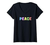 Mujer Dale una Oportunidad a la Paz Camiseta Cuello V