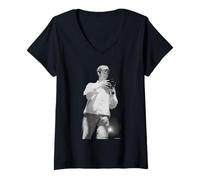 Mujer Damon Albarn Blur Live 90s Britpop por Andy Willsher Camiseta Cuello V