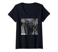 Mujer Dan Auerbach Patrick Carney Las Llaves Negras Andy Willsher Camiseta Cuello V