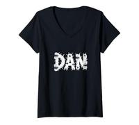 Mujer Dan Halloween Monsters - Nombre Personalizado Palabra Arte Camiseta Cuello V
