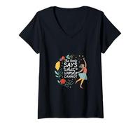 Mujer Dance Ballet El Cuerpo Dice lo Que Las Palabras no Pueden Camiseta Cuello V