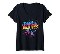 Mujer Dance Besties Class Recital Ballet Hip Hop Tap Mejor Amigo Camiseta Cuello V