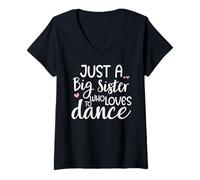 Mujer Dance Sister Big Sister Boss Girls Dancing Sis Ballet Dancer Camiseta Cuello V