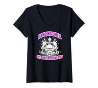 Mujer Dancing Until my Battery Runs out Camiseta Cuello V