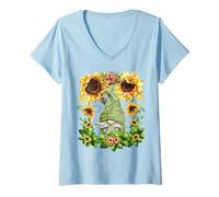 Mujer Dandelion Flower Floral Pattern For Women Cute Spring GNOME Camiseta Cuello V