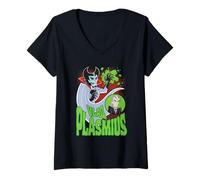 Mujer Danny Phantom Vlad Plasmius Retro Cartoon Camiseta Cuello V
