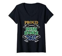 Mujer Danza Irlandesa Step Dancing Celtic Fan Gaélico Ritmo Pasión Camiseta Cuello V