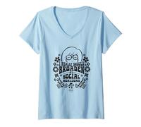Mujer Daria Broaden My Social Horizons Flowers Retro Cartoon Camiseta Cuello V