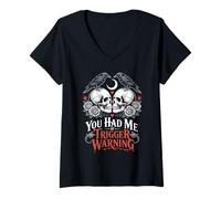 Mujer Dark Romance Booktok You Had Me At Trigger Warning Camiseta Cuello V