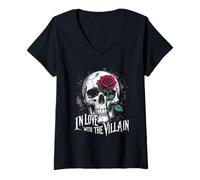 Mujer Dark Romance Romance Oscuro Booktok In Love With The Villain Camiseta Cuello V