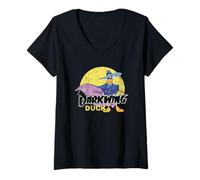 Mujer Darkwing Duck Standing Pose Camiseta Cuello V