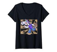 Mujer Darting Arrow Dartist Darted Unicorn Player Darted Camiseta Cuello V