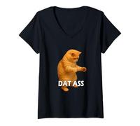 Mujer Dat Ass Funny Cat Meme Adult Joke That Ass Meme Camiseta Cuello V