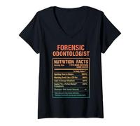 Mujer Datos curiosos del odontólogo forense Camiseta Cuello V
