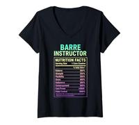 Mujer Datos de Barre Instructor Camiseta Cuello V