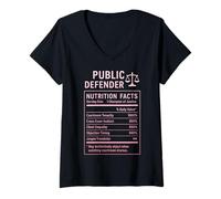 Mujer Datos del Defensor público Camiseta Cuello V