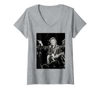 Mujer Dave Edmunds Rockpile Te Escucho Golpeando por Dick Barnatt Camiseta Cuello V