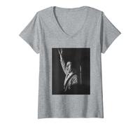 Mujer Dave Hill Slade en Vivo en la Universidad de Hull Glam Rock 1980 Camiseta Cuello V