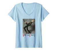 Mujer David Bowie Arañas de cristal Camiseta Cuello V