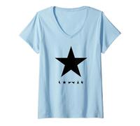 Mujer David Bowie Blackstar Portada del Álbum Camiseta Cuello V