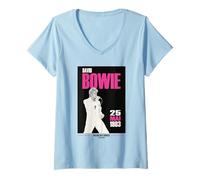 Mujer David Bowie Palacio De Deportes Francia 1983 Camiseta Cuello V
