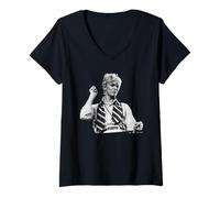 Mujer David Bowie Serious Moonlight Tour 1983 por Virginia Turbett Camiseta Cuello V