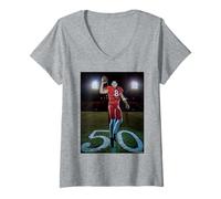 Mujer David Carr Mariscal de Campo Fresno Bulldogs NFL Michael Grecco Camiseta Cuello V
