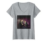 Mujer David Duchovny & Gillian Anderson Los Expedientes X Michael Grecco Camiseta Cuello V