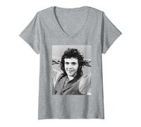 Mujer David Essex City se Enciende en la Calle 1976 Camiseta Cuello V