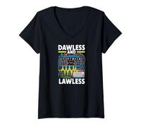 Mujer Dawless and Lawless Modular Synth Eurorack Synthesizer Camiseta Cuello V