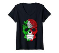 Mujer Day The Dead Sugar Skull Dia De Los Muertos Men Women Costum Camiseta Cuello V