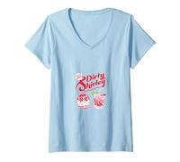 Mujer DCC Dirty Shirley Desperado Club Ad with Princess Donut Book Camiseta Cuello V