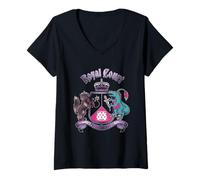 Mujer DCC Royal Court of Princess Donut Coat of Arms Book Series Camiseta Cuello V